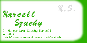 marcell szuchy business card